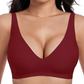 🚀50% Rabatt🌸Nahtloser Push-up-BH mit tiefem V-Ausschnitt und ohne Bügel✨