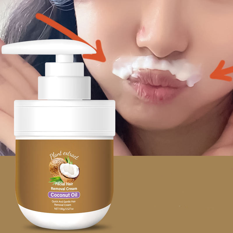 🥥🌿 Gesichts-Enthaarungscreme mit Kokosöl – Sanft & effektiv ✨🧴 Für eine seidig glatte Haut ohne Reizungen. Ideal für empfindliche Haut & schnelle, gezielte Haarentfernung zwischendurch. 50% Neujahrsrabatt – jetzt sichern!
