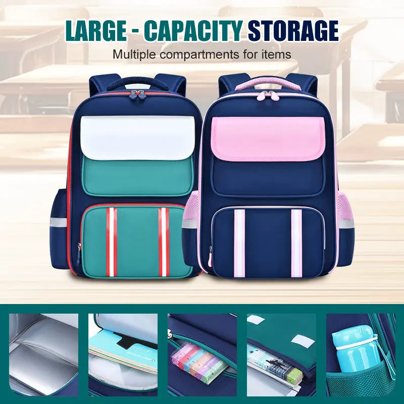 🎒 Schulrucksack mit Rückenschutz & wasserdichtem Material – Leicht (550g), reflektierend & perfekt organisiert!