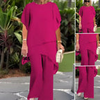 👚🌸 50% RABATT! Asymmetrisches Oberteil & Weite-Hose im Set – luftig, elegant & perfekt für den Frühling 🌿✨