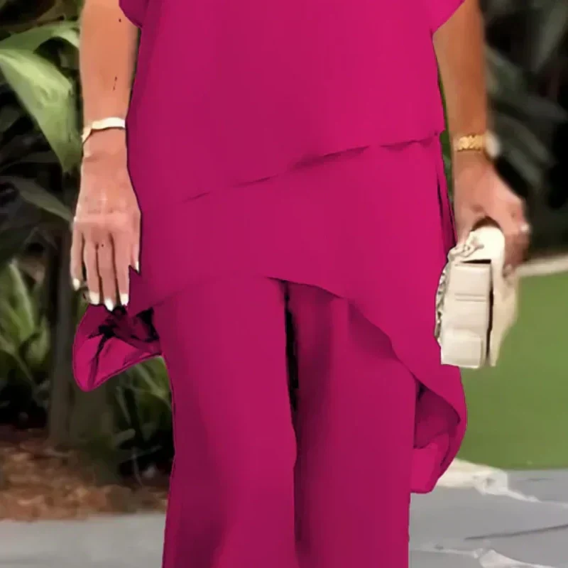 👚🌸 50% RABATT! Asymmetrisches Oberteil & Weite-Hose im Set – luftig, elegant & perfekt für den Frühling 🌿✨