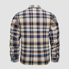 Herren Flanell Hemd Jacke lange Ärmel gesteppt gefüttert Plaid Mantel Button Down dicke Outwear für Winter