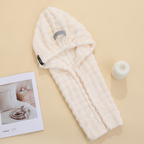 🛁  Großes Haarhandtuch mit sicherem Band für Frauen