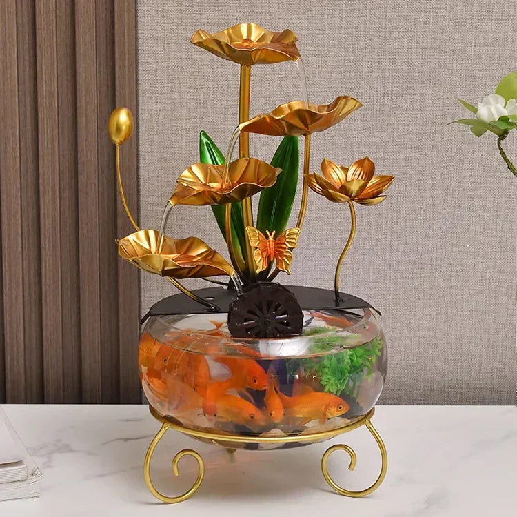 Luxuriöses kreatives Lotus-Fischglas-Ornament