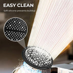 🚿Pommeau de douche à effet pluie haute pression réglable 💦 Inclinaison à 360°, surface facile à nettoyer, compatibilité avec les flexibles de douche standard 💧
