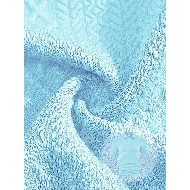 🌞👕 Herren Zweiteiler mit Rautenstruktur: Kurzarmhemd & Shorts mit Kordelzug 💎✨ Atmungsaktiv, knitterfrei & perfekt für heiße Tage