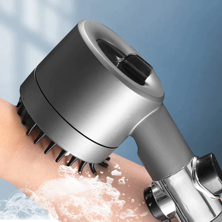 💧🚿 4-in-1-Massageduschkopf mit Filter & Hochdrucktaste – 3 Modi, wassersparend, einfache Montage ✨🔧 – Perfekte Enspannung für zu Hause