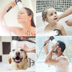 💧🚿 4-in-1-Massageduschkopf mit Filter & Hochdrucktaste – 3 Modi, wassersparend, einfache Montage ✨🔧 – Perfekte Enspannung für zu Hause