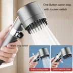 💧🚿 4-in-1-Massageduschkopf mit Filter & Hochdrucktaste – 3 Modi, wassersparend, einfache Montage ✨🔧 – Perfekte Enspannung für zu Hause