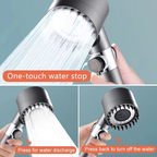 💧🚿 4-in-1-Massageduschkopf mit Filter & Hochdrucktaste – 3 Modi, wassersparend, einfache Montage ✨🔧 – Perfekte Enspannung für zu Hause