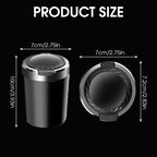 🚂🚂Sicherheits-Aschenbecher fürs Auto🚬🚬Flammhemmend mit LED-Licht und Löschschale