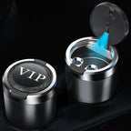 🚂🚂Sicherheits-Aschenbecher fürs Auto🚬🚬Flammhemmend mit LED-Licht und Löschschale