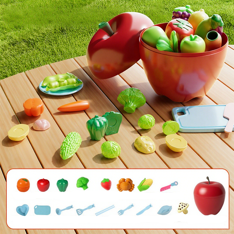 🔥Spiellebensmittel zum Schneiden für Kinder