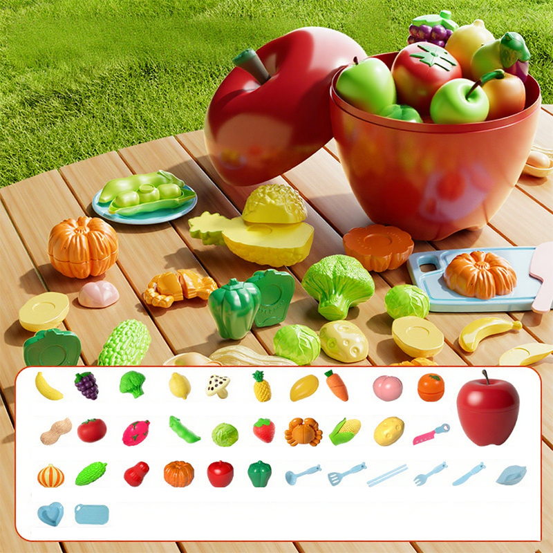 🔥Spiellebensmittel zum Schneiden für Kinder