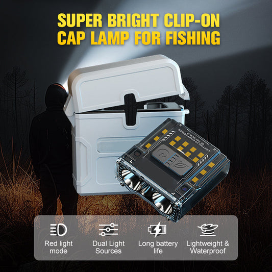 🎣💡 Ultimative Angel-Kopflampe – Dual-LEDs & rotes Nachtlicht Handfreie, wasserfeste Beleuchtung mit Powerbank-Ladekoffer für Nachtangeln und Camping!