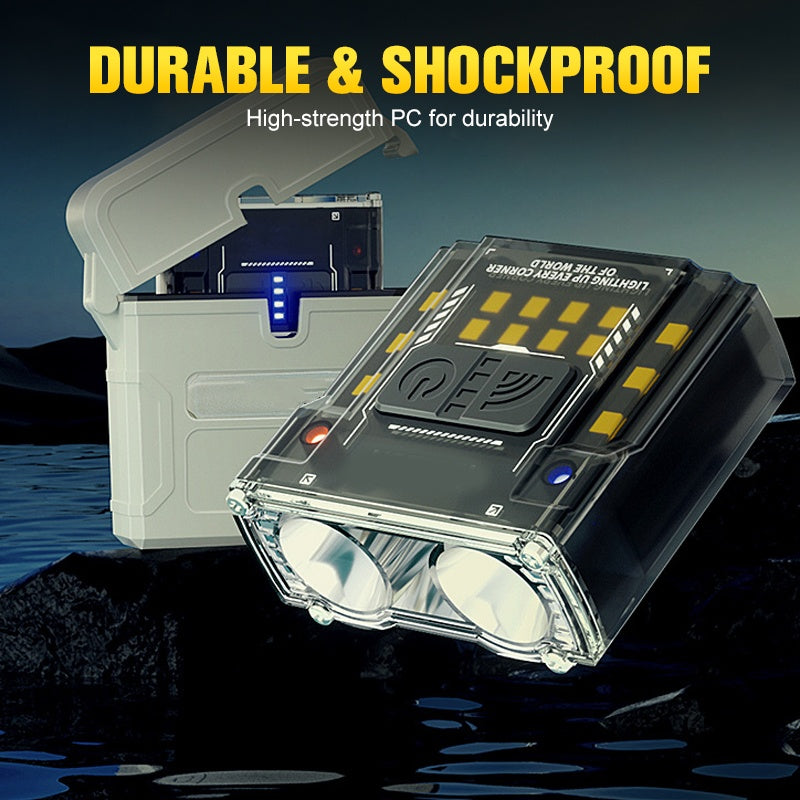 🎣💡 Ultimative Angel-Kopflampe – Dual-LEDs & rotes Nachtlicht Handfreie, wasserfeste Beleuchtung mit Powerbank-Ladekoffer für Nachtangeln und Camping!