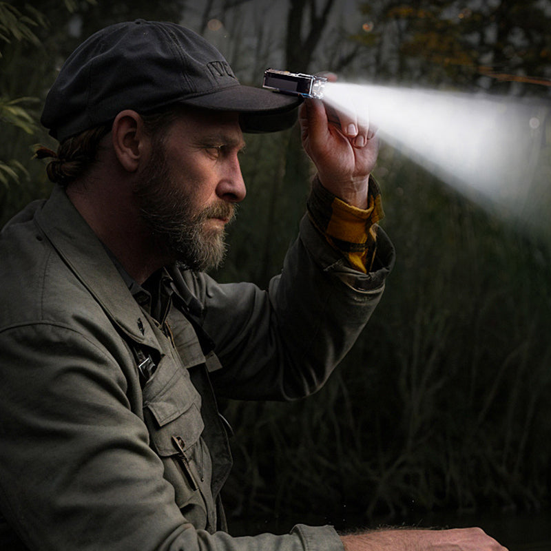 🎣💡 Ultimative Angel-Kopflampe – Dual-LEDs & rotes Nachtlicht Handfreie, wasserfeste Beleuchtung mit Powerbank-Ladekoffer für Nachtangeln und Camping!