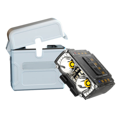 🎣💡 Ultimative Angel-Kopflampe – Dual-LEDs & rotes Nachtlicht Handfreie, wasserfeste Beleuchtung mit Powerbank-Ladekoffer für Nachtangeln und Camping!