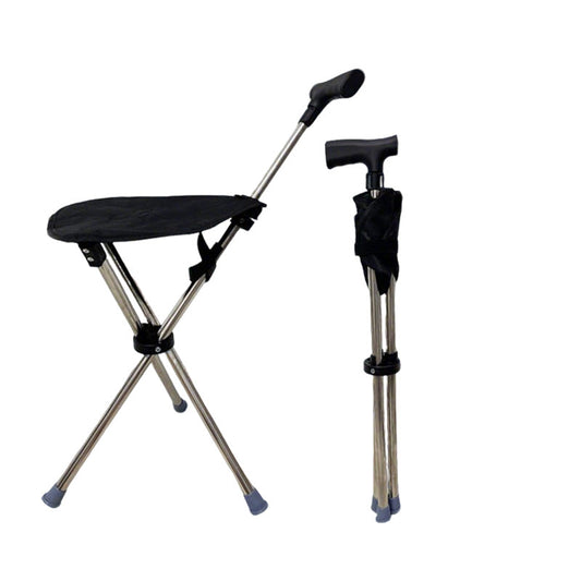 🔥💥 Bestseller: 2-in-1 Gehstock mit Klappstuhl 🪑✨ – Ideal für Ausflüge & Warteschlangen – stabil, leicht & sekundenschnell einsatzbereit!