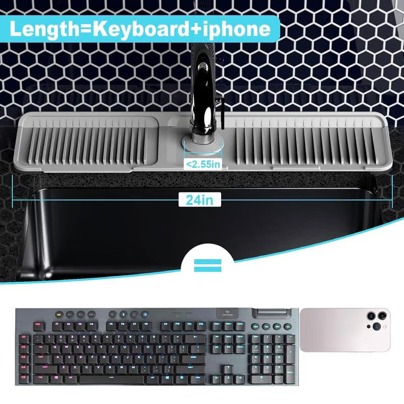 ☔️🚰 Schnelltrocknende Wasserhahnmatte ☔️🚰 für Küche & Bad | Schützt Arbeitsplatten vor Wasser & Flecken