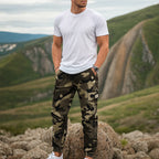 🌿🏕️ Herren Camouflagehose – Tarnmuster 🎯🔍 wasserabweisend & robust für Outdoor-Jagd, Angeln, taktische Einsätze mit vielen Taschen