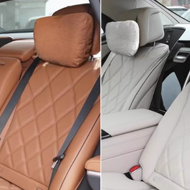 💨✨ Atmungsaktive Auto-Kopfstütze mit Sicherheitsgurten – maximaler Komfort & stabiler Halt für lange Fahrten. 🚗😌 🌿 Hergestellt aus nachhaltigen, hautfreundlichen Materialien.