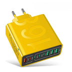 🔥⚡150W GaN 6-Port-Mehrfach-Schnellladegerät🔋🔌 – Laptop, Handy, Tablet gleichzeitig voll laden. Kabelsalat adé, perfekt für Reise & Büro.
