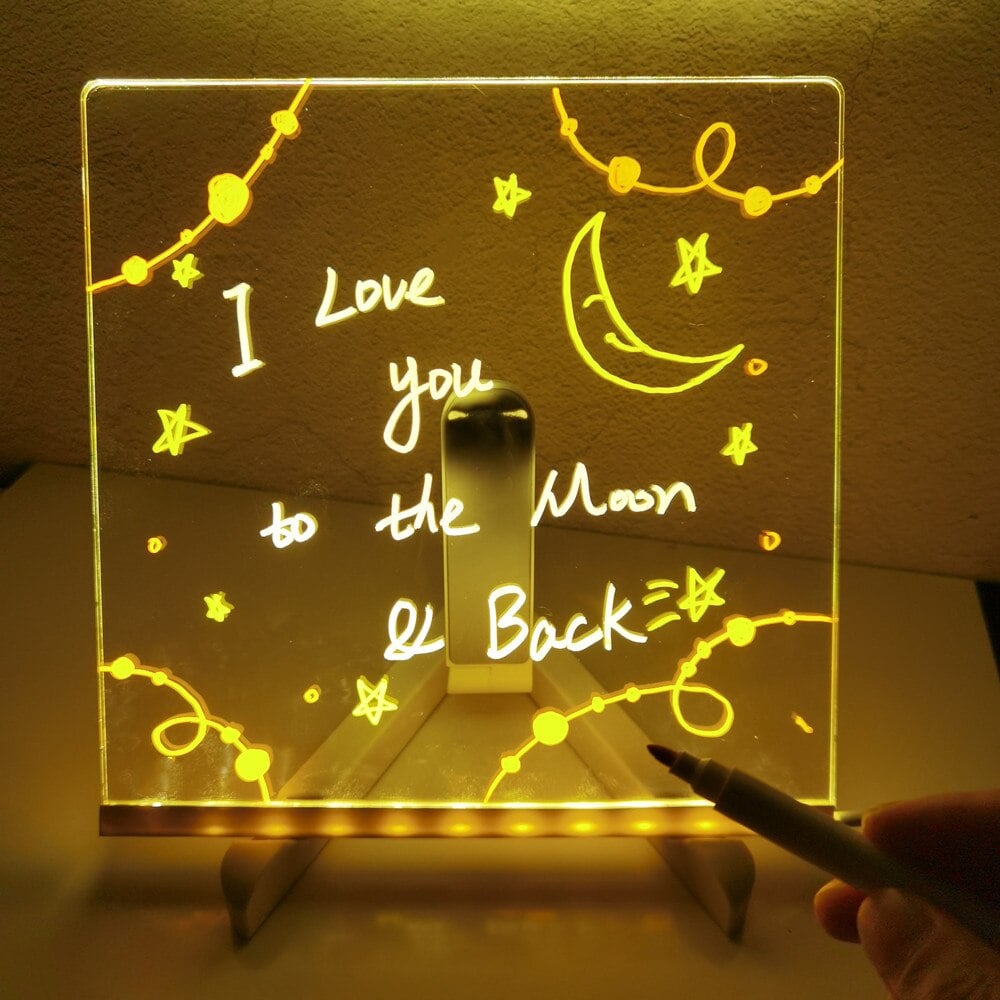 🎅🎅Weihnachtsaktion 50 % Rabatt - Das beste Geschenk für ein Kind🎁🎁Kreatives Wiederbeschreibbares Acryl LED Nachrichtenschild
