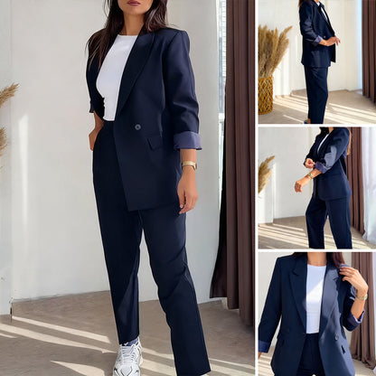 👑👑2025 Neueste Modelle🔥🔥Damen-Zweiteiler: Klassischer Blazer & Hose