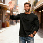 🔥👕 Slim-Fit Bio-Baumwolle Henley | Nachhaltig, Atmungsaktiv & Langlebig 👔🧵 Der Alltagsklassiker im Mega-Black-Friday-Sale – Premium-Komfort zum Bestpreis!