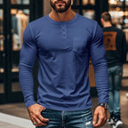 🔥👕 Slim-Fit Bio-Baumwolle Henley | Nachhaltig, Atmungsaktiv & Langlebig 👔🧵 Der Alltagsklassiker im Mega-Black-Friday-Sale – Premium-Komfort zum Bestpreis!