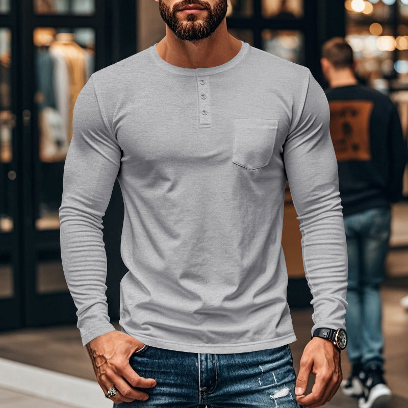 🔥👕 Slim-Fit Bio-Baumwolle Henley | Nachhaltig, Atmungsaktiv & Langlebig 👔🧵 Der Alltagsklassiker im Mega-Black-Friday-Sale – Premium-Komfort zum Bestpreis!