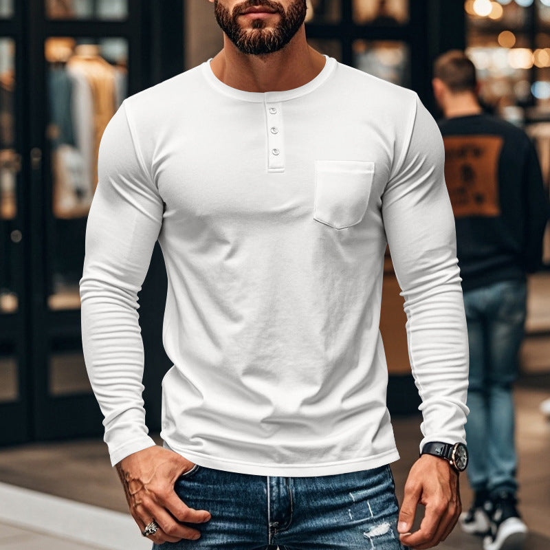 🔥👕 Slim-Fit Bio-Baumwolle Henley | Nachhaltig, Atmungsaktiv & Langlebig 👔🧵 Der Alltagsklassiker im Mega-Black-Friday-Sale – Premium-Komfort zum Bestpreis!