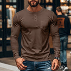 🔥👕 Slim-Fit Bio-Baumwolle Henley | Nachhaltig, Atmungsaktiv & Langlebig 👔🧵 Der Alltagsklassiker im Mega-Black-Friday-Sale – Premium-Komfort zum Bestpreis!