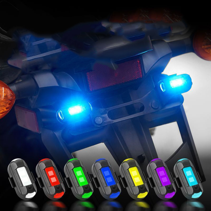 🔦 Drahtloses, vibrationsaktiviertes Blinklicht – 7-farbiges LED-Sicherheitssignallicht, geeignet für Autos, Fahrräder, Motorräder und den Einsatz im Freien 🚴‍♂️🚗✨