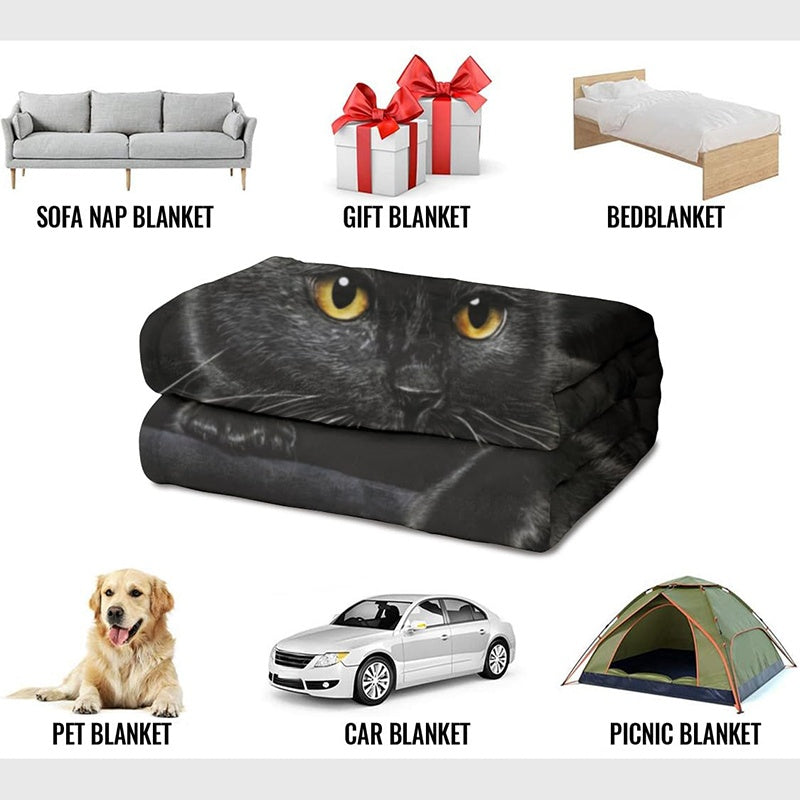 ⏳⏳Vorverkaufskampagne für die Serie 2026：50 % RABATT!⏰🐱Schwarze Katze – Gemütliche Decke für jede Jahreszeit
