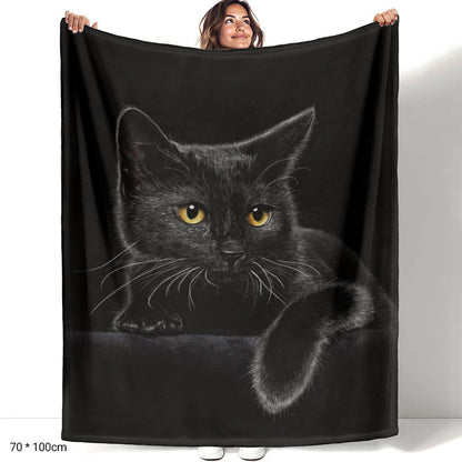 ⏳⏳Vorverkaufskampagne für die Serie 2026：50 % RABATT!⏰🐱Schwarze Katze – Gemütliche Decke für jede Jahreszeit