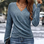 💎💎Für Ihre Eleganz geschaffen💍💍Elegantes, lässiges Stricktop mit V-Ausschnitt für Damen