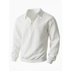 ☄️☄️Neuheiten-Angebot - 52%Rabatt🌌🌌Lässiger Herrenpullover mit halbem Reißverschluss und Zopfmuster