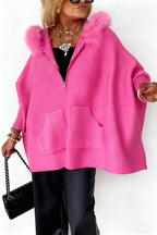 💎💎2025 Neuestes Modell 50 % Rabatt🧥Einfarbige Freizeitjacke für Damen mit Pelzkragen