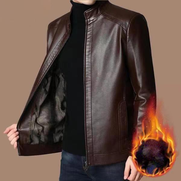 🧥🔥 Herren-Ledermantel mit Plüschfutter ~ Zeitlich begrenzte 50 %-Ermäßigung🌟🌟 Handwerklich verarbeitet, winddicht & formstabil. Eleganter Alltagsbegleiter mit dauerhafter Wärme. ✨🧤