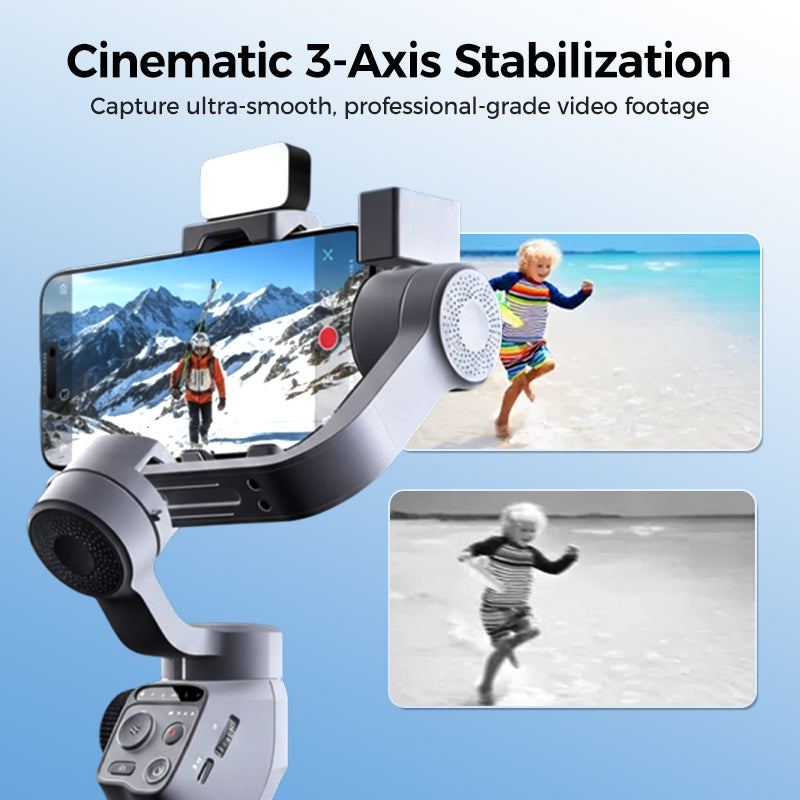 🎥 KI-Tracking-Smartphone-Gimbal: 3-Achsen-Stabilisierung + 360°-Drehung + zwei Fülllichter! ✨