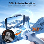 🎥 KI-Tracking-Smartphone-Gimbal: 3-Achsen-Stabilisierung + 360°-Drehung + zwei Fülllichter! ✨