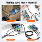 ⚡️✨ Transparentes 3-in-1 Schnellladekabel ✨⚡️ mit LED-Licht – robuster Alltagsbegleiter für schnelle, zuverlässige Energie.