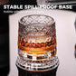 🌀🌟 360° rotierendes Whiskyglas: Entkoppelte Basis, exquisites Design & lebensmittelecht 🌟🌀