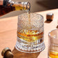 🌀🌟 360° rotierendes Whiskyglas: Entkoppelte Basis, exquisites Design & lebensmittelecht 🌟🌀
