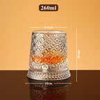 🌀🌟 360° rotierendes Whiskyglas: Entkoppelte Basis, exquisites Design & lebensmittelecht 🌟🌀