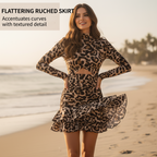 💖💖2026 neuestes Modell, 51 % Rabatt für begrenzte Zeit🔥🔥Minikleid mit Leopardenmuster und Raffungen für Damen