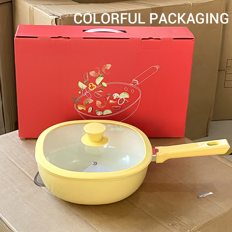 🏆🏆Die praktische Quadrat-Pfanne🧀🥗20% mehr Inhalt, 0% Anbrennen