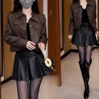 🎀🎗️Moderne Kurze Jacke ~ Zeitlich begrenzter Rabatt von 54 %🎁✨Klassischer Umlegekragen & Hochwertiges PU Material